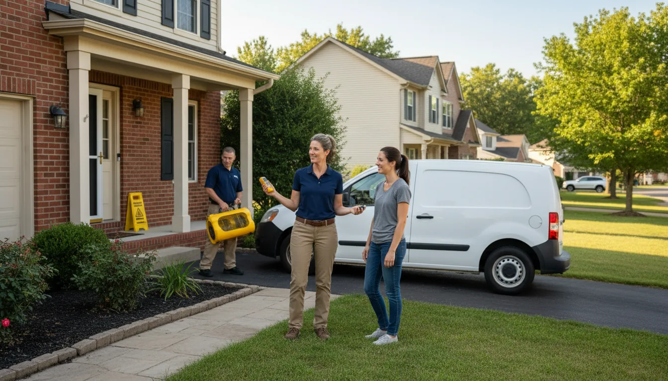 Residential water damage restoration in Brownstown, PA